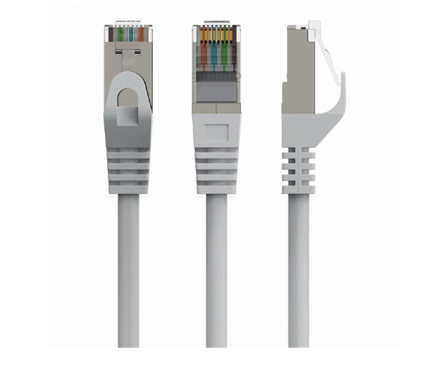 Gembird RJ-45/RJ-45, kat.6A, S/FTP, szary, 0.25m - 1329905 - zdjęcie